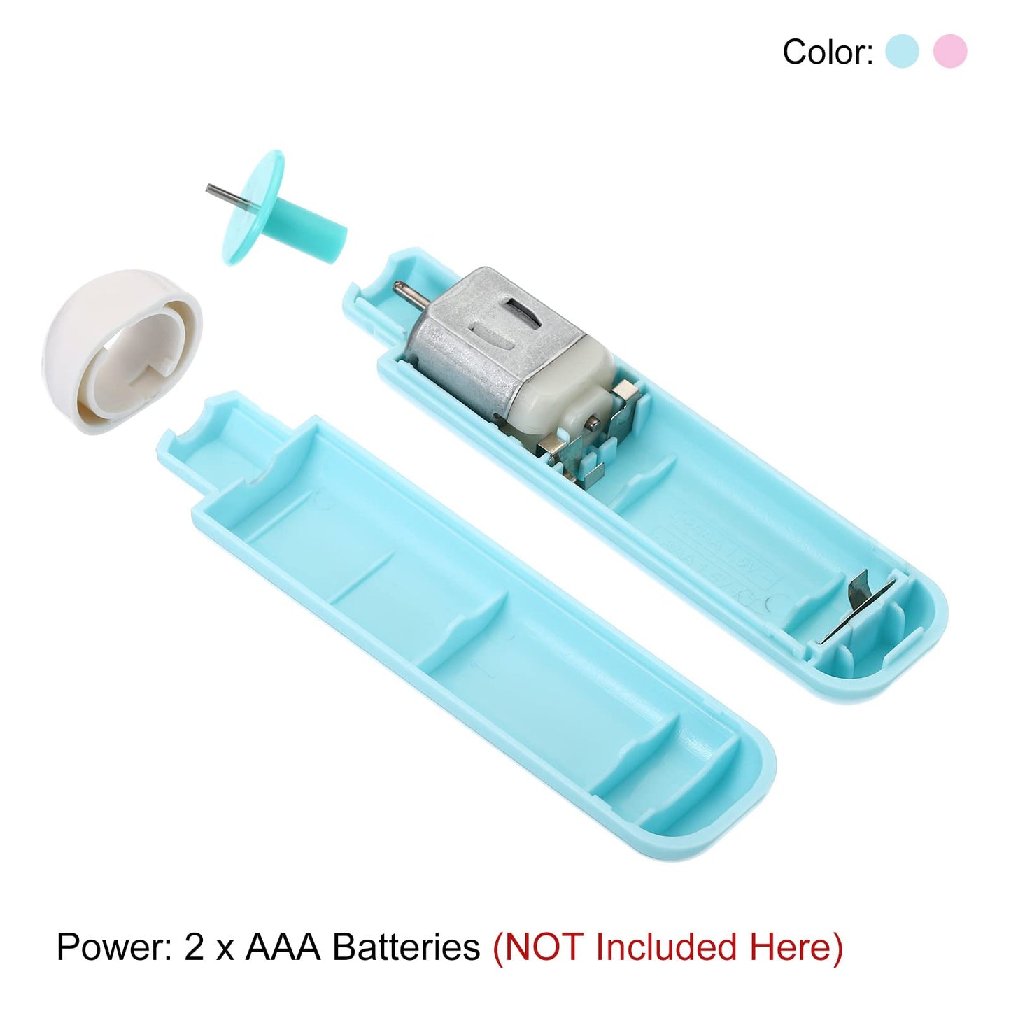Electric Paper Curling Pens Set, Blue & Pink, 4" 2-Pack