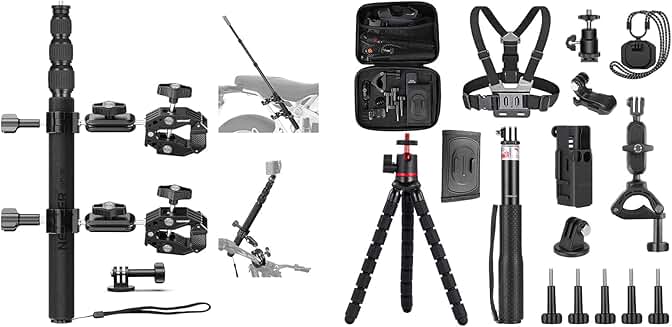 Motorcycle and Bicycle Handlebar Camera Mount and Accessory Kit