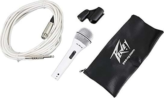 White Microphone with 1/4" to XLR Cable