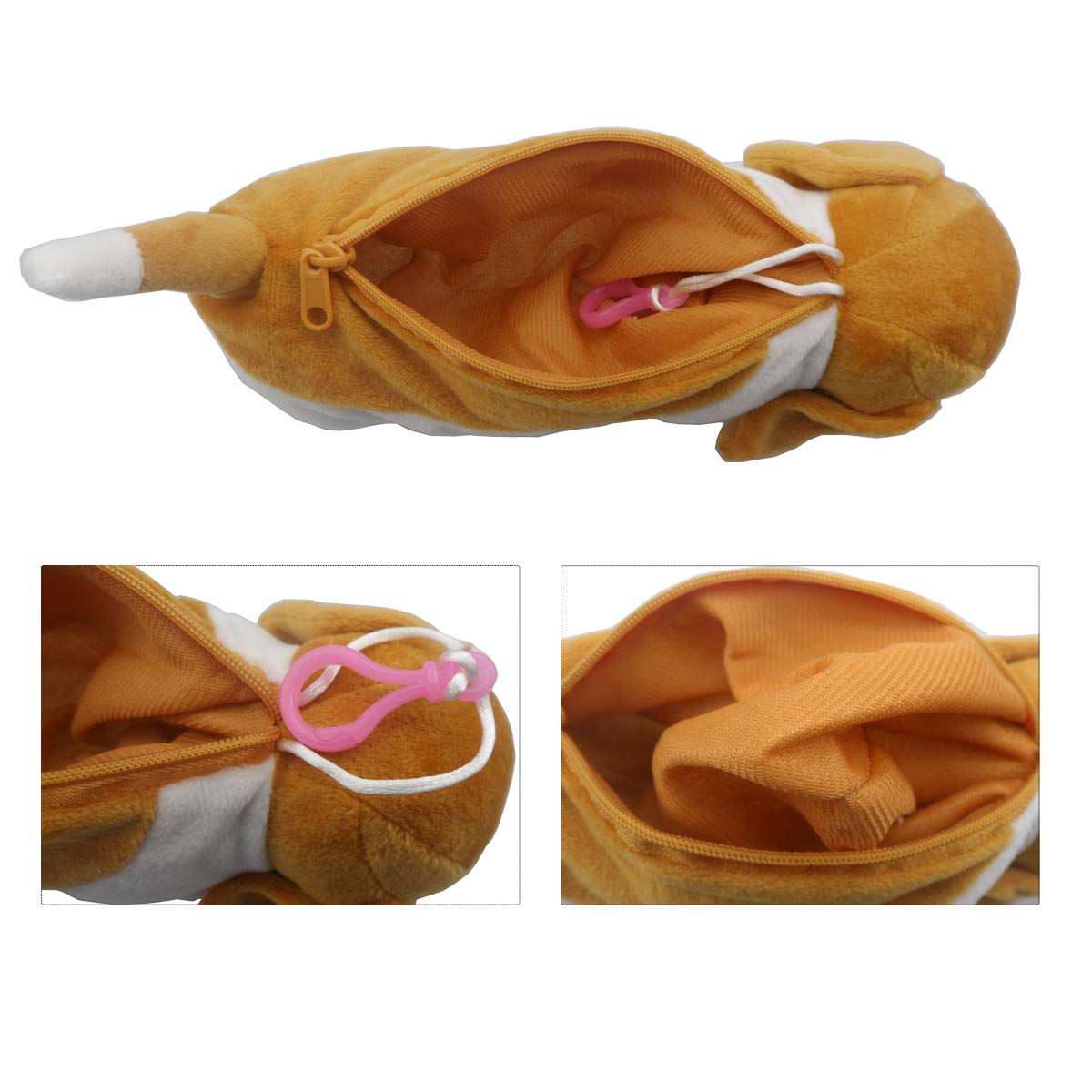Cute Plush Cartoon Dog Pencil Case and Cosmetic Bag