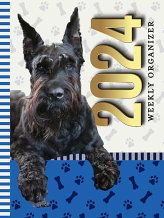 2024 Weekly Organizer with Paw Print Cover