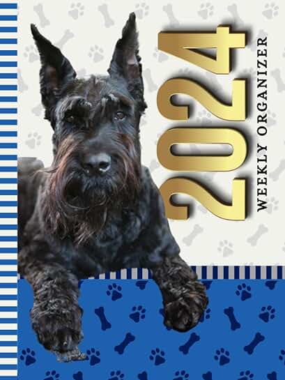 2024 Weekly Organizer with Paw Print Cover