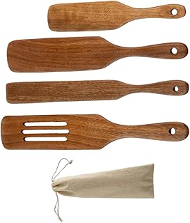 Food Grade Wooden Kitchen Utensil Set for Cooking and Serving
