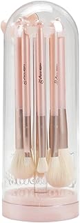 Six-piece soft makeup brush set with cute bell jar