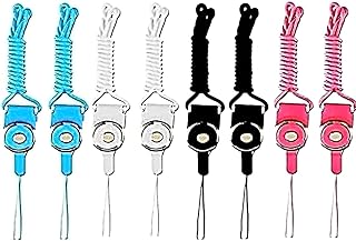 8-Pack Nylon Phone Neck and Wrist Strap with Key Chain