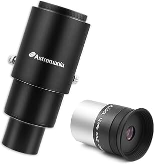 13mm 1.25 Inch Plossl Telescope Eyepiece with Camera Adapter