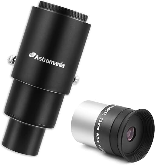 13mm 1.25 Inch Plossl Telescope Eyepiece with Camera Adapter
