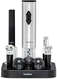 9-Piece Wine Set with Opener, Pump, Pourer, Stoppers, Cutter, and Stand