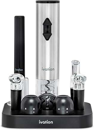 9-Piece Wine Set with Opener, Pump, Pourer, Stoppers, Cutter, and Stand