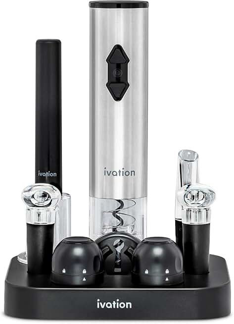 9-Piece Wine Set with Opener, Pump, Pourer, Stoppers, Cutter, and Stand