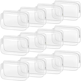 12-Piece Clear Makeup Bag Set for Travel and Storage