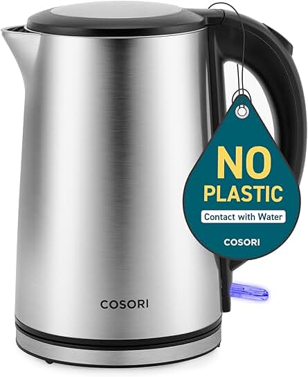 Stainless Steel Electric Kettle with Keep Warm and Safety Features