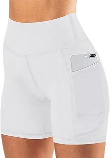 Women's High-Waisted Crossover Biker Shorts for Workout and Running