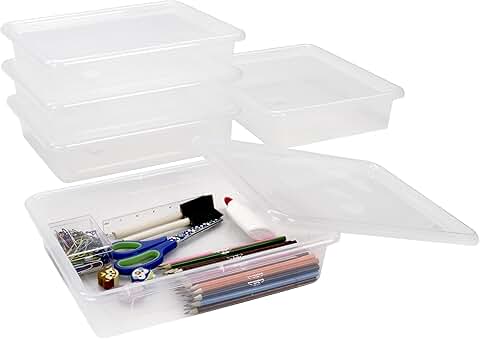 Deep Storage Trays, 5-Pack, Clear