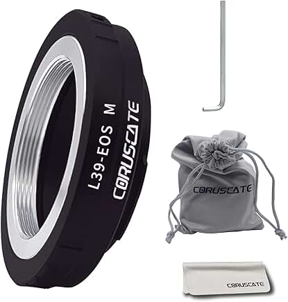 L39 to EOS M Lens Mount Adapter with Cleaning Cloth
