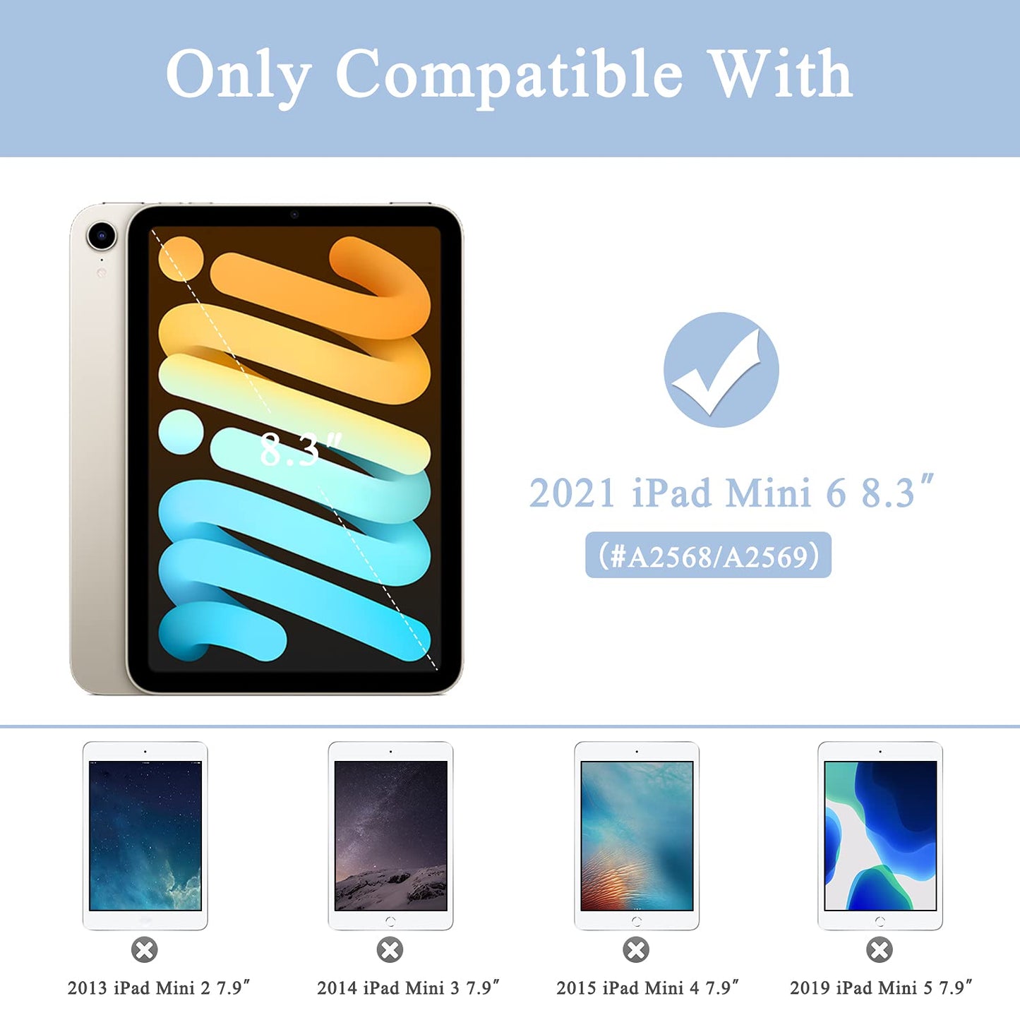 iPad Mini Case for ipad Mini 6 8.3" 2021 Case with Pencil Holder- [Apple Pencil Charging+Auto Wake/Sleep],Slim Protective Case with Soft TPU Back Cover for iPad Mini 6th Generation 2021(Book)