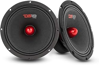 Pair of 8-inch midrange car speakers, 580W, red aluminum bullets