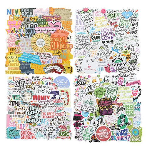 200 Motivational Waterproof Vinyl Stickers for Water Bottles and Devices
