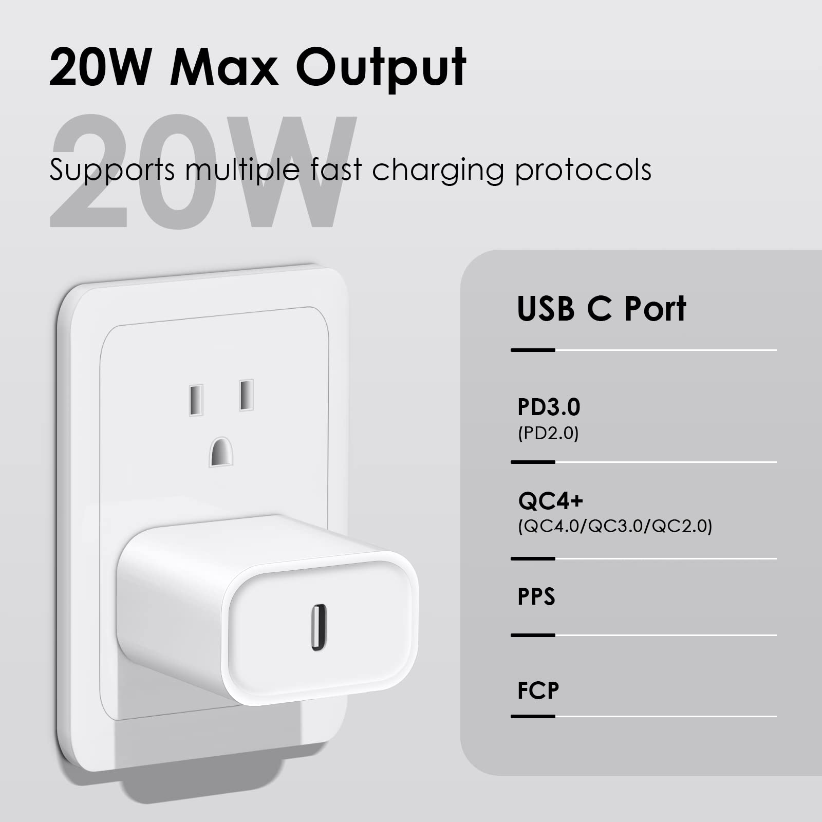 iPhone 14 13 12 Fast Charger [Apple MFi ] 10FT Type C Charger 2 Pack 20W USB C Charger Block with Fast Charging Cable for iPhone 14/14 Pro/13/13Pro Max/12/12 Pro Max/11/XS/XR/X/8Plus,iPad