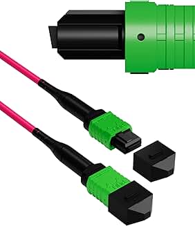 2M MPO to MPO APC OM4 Fiber Cable, 16 Strands