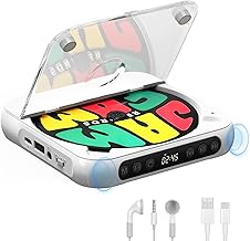 Portable Bluetooth CD Player with Rechargeable Battery