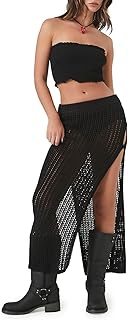 Women's Crochet Cutout Maxi Skirt
