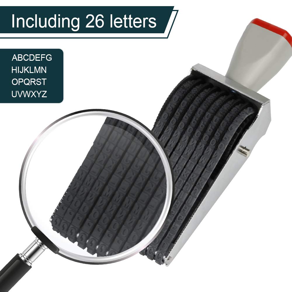 8-Digit Roller Stamp for DIY Crafts and Scrapbooking