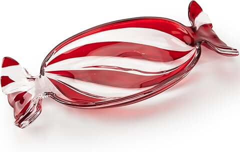Large glass candy and dessert platter for Christmas
