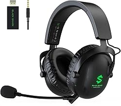 Wireless Gaming Headset with Microphone and 2.4GHz USB