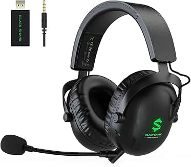 Wireless Gaming Headset with Microphone and 2.4GHz USB
