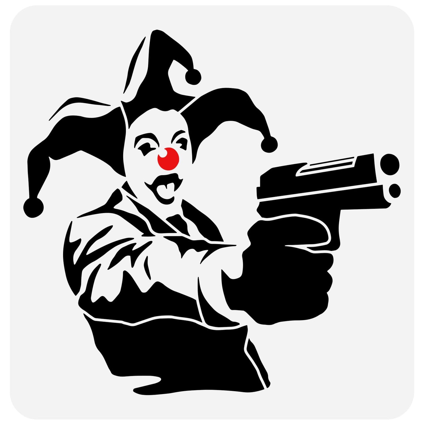 Clown Gun Artistry Kit Reusable Stencil 11.8x11.8in