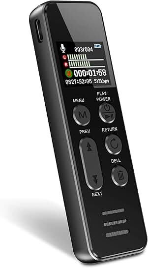 128GB Voice Recorder with Playback and USB-C