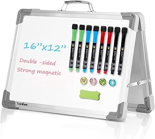 Small foldable magnetic whiteboard for drawing and notes