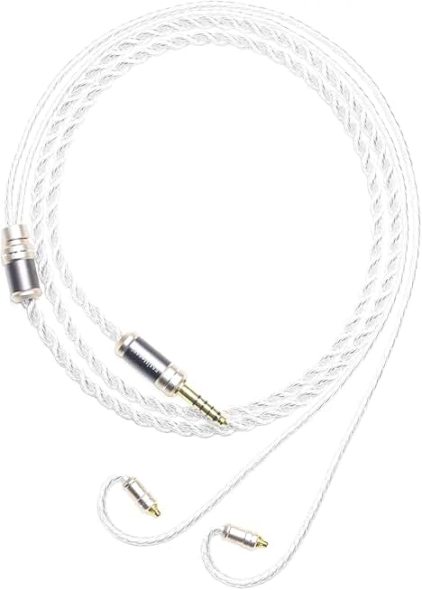 Silver Plated IEM Cable for Earphones, 4.4mm Balanced
