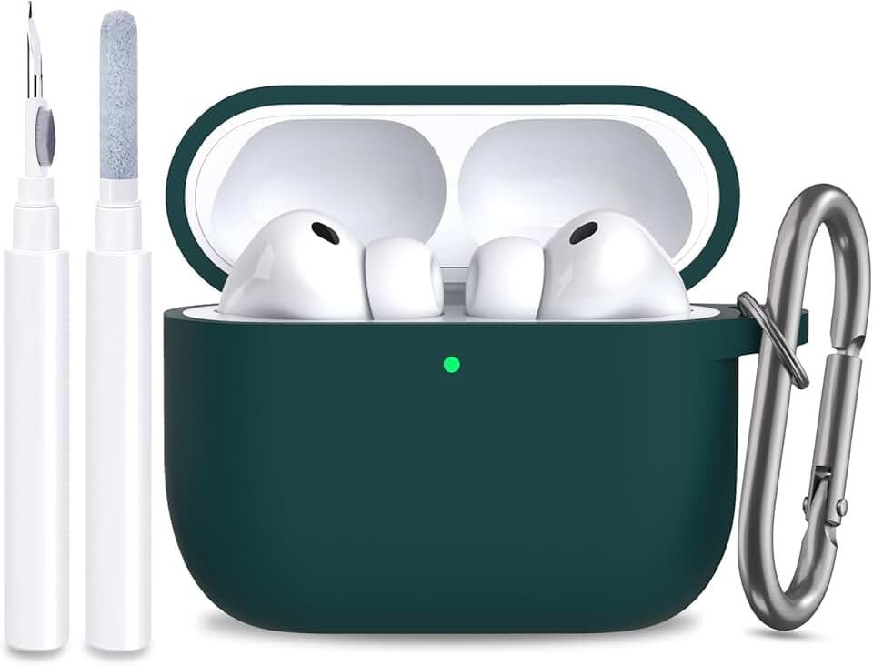 Midnight Green Silicone Case Cover with Cleaning Kit