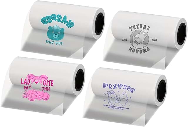 Four Rolls Clear Thermal Labels 57x25mm