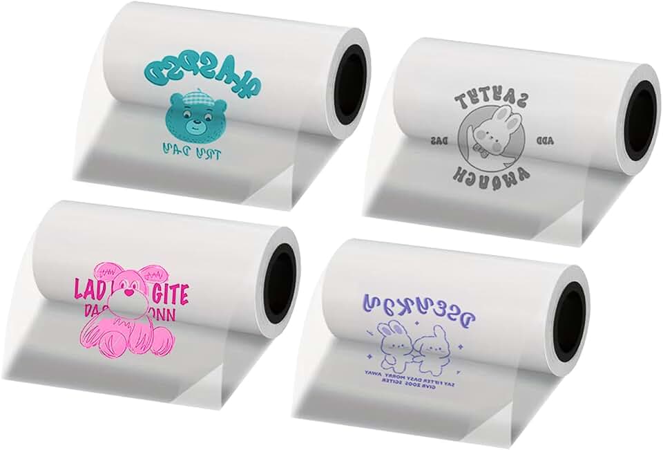 Four Rolls Clear Thermal Labels 57x25mm