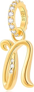 A-Z Letter Dangle Charms in Gold and Silver
