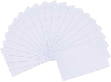 Set of 20 microfiber cleaning cloths for electronics and lenses