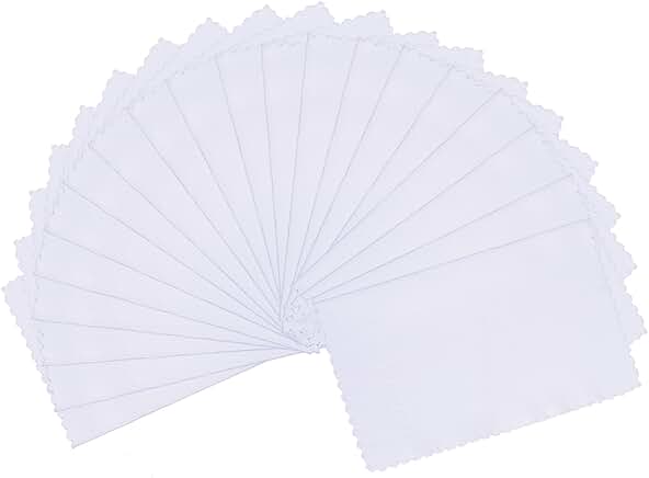 Set of 20 microfiber cleaning cloths for electronics and lenses