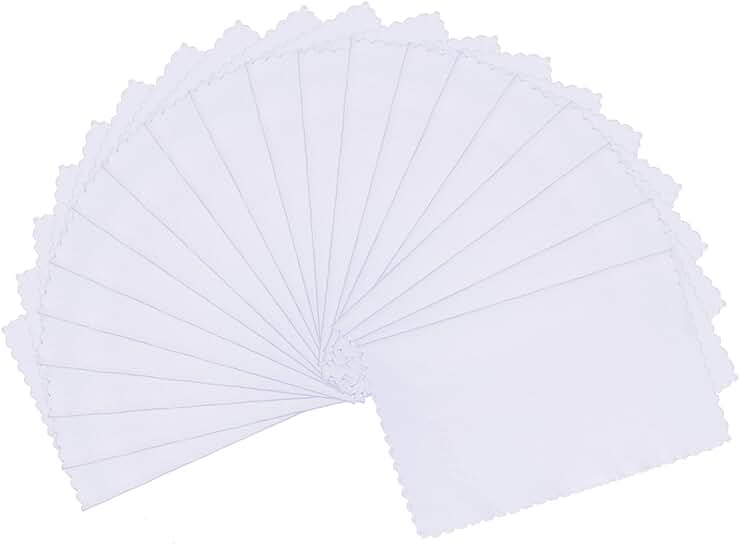 Set of 20 microfiber cleaning cloths for electronics and lenses