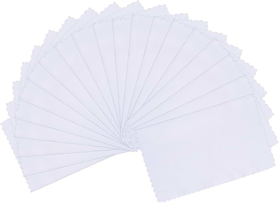 Set of 20 microfiber cleaning cloths for electronics and lenses