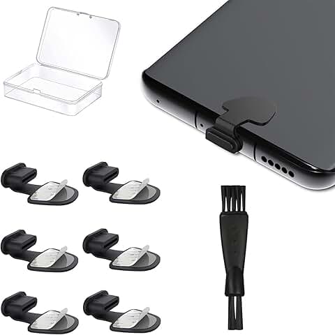 Black USB C Dust Cover Pack of 6