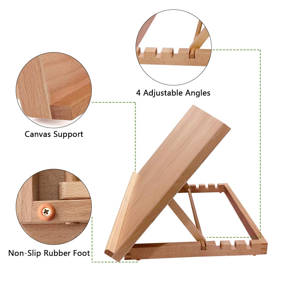 A3 Desktop Painting Easel with Adjustable Angles