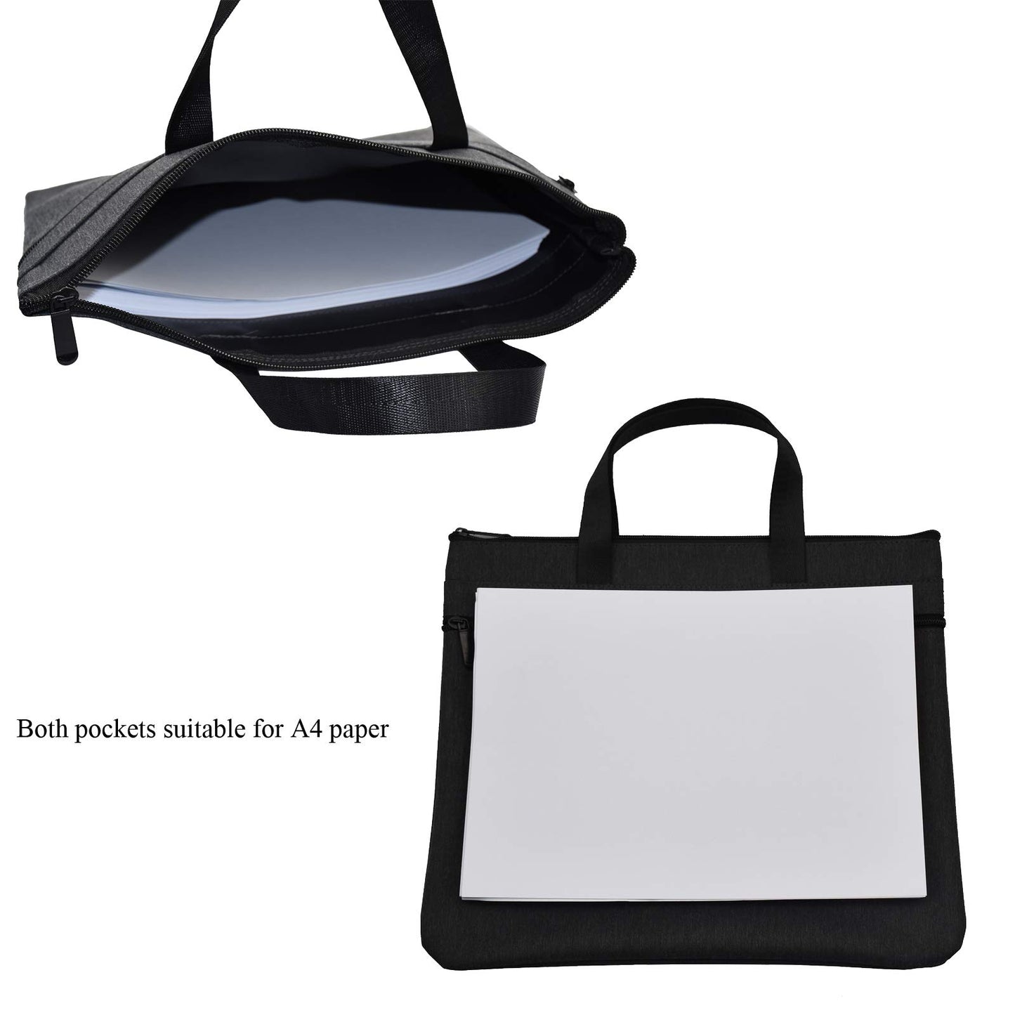 Waterproof Zipper Document Bag for Office and Meetings