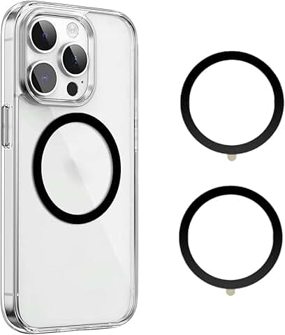 Universal Metal Ring Sticker for Phone Accessories, 2 Black