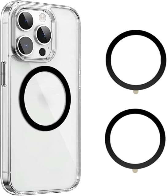 Universal Metal Ring Sticker for Phone Accessories, 2 Black