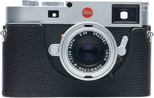 Handmade Leather Half Camera Case with Hand Strap for M11