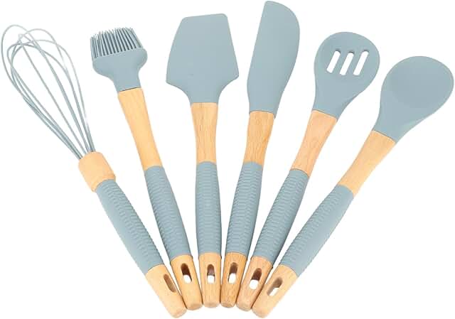 Set of 6 Heat-Resistant Silicone Kitchen Utensils