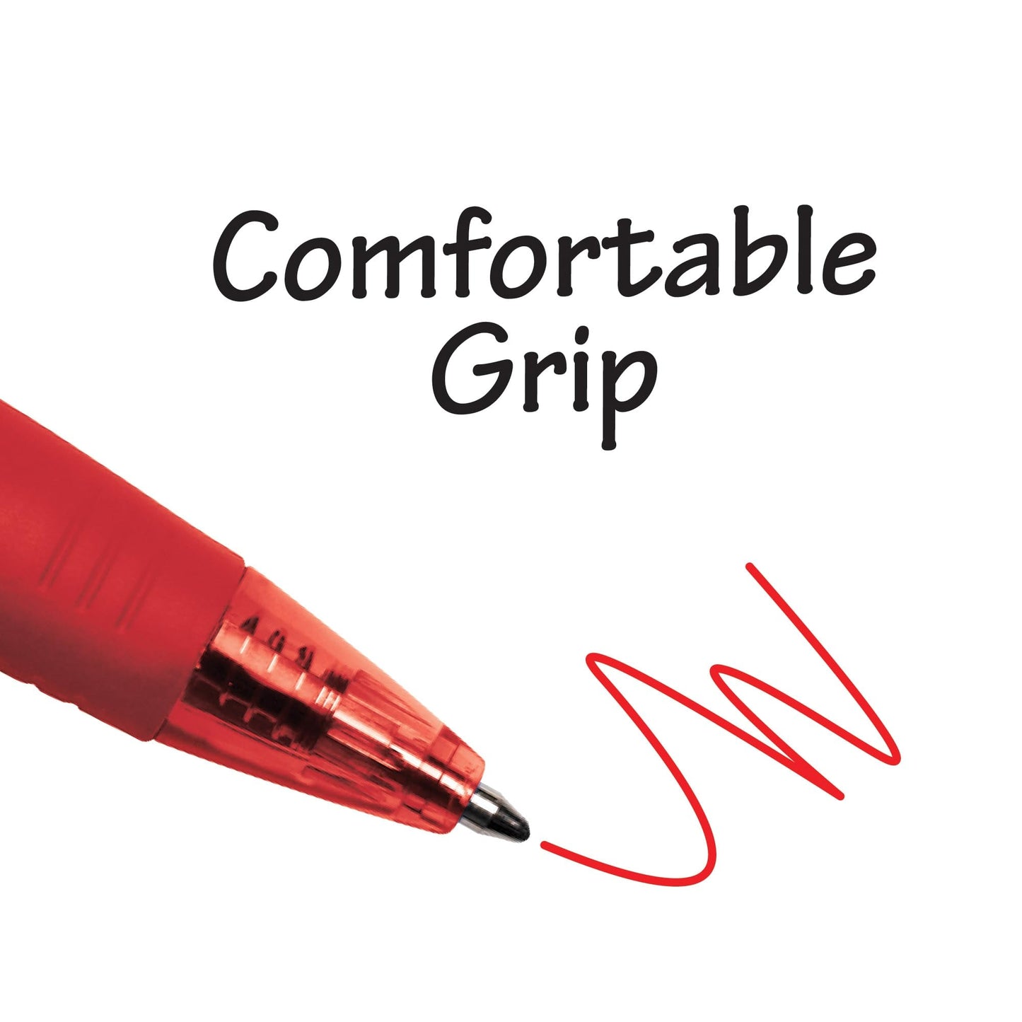 Assorted Color Retractable Ballpoint Pens, 18 Pack
